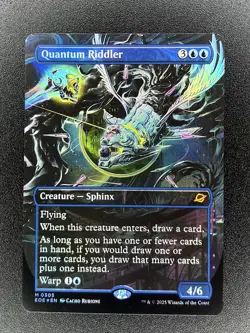 MTG Edge of Eternities - Quantum Riddler - FOIL Borderless - Mythic 0305 NM - Image 1