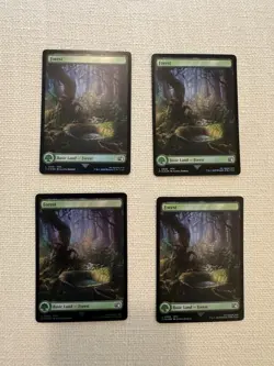 4x Forest Foil Full Art L0306 Final Fantasy MTG Magic the Gathering NM - Image 1