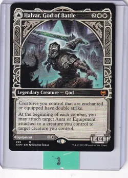 Halvar God of Battle / Sword of the Realms (Showcase) * Kaldheim MTG - Image 5