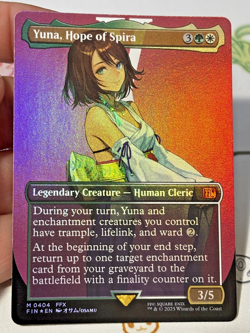 Yuna, Hope of Spira (Borderless) Final Fantasy Foil - Image 1