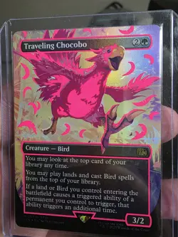 Traveling Chocobo (Borderless) (Neon Ink Pink) Final Fantasy Foil - Image 3