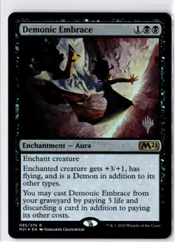 Demonic Embrace NM* FOIL PROMO Core Set 2021 M21 ENGLISH 095/274 mtg -UnltdCards - Image 1