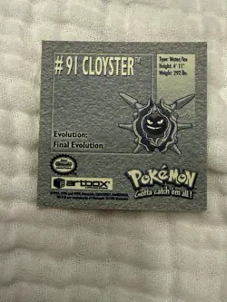 Pokemon 1999 Artbox Series 1 Stickers Cloyster NM - Image 2