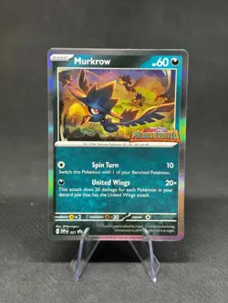 Murkrow SVP021 Paldea Evolved Prerelease Promo Holo Rare Pokemon Card LP - Image 1