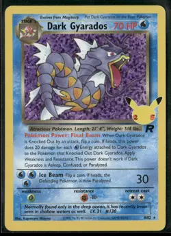 Dark Gyarados 8/82 - Pokemon TCG Celebrations Classic Collection 2021 NM - Image 1