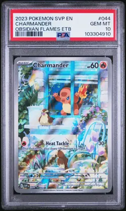 2023 Pokemon SVP Black Star Promo Charmander #044 Obsidian Flames Etb PSA 10 - Image 1