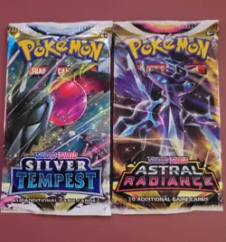 LOT OF 2 ~ Pokemon TCG 1 Silver Tempest 1 Astral Radiance Booster Packs - Image 1