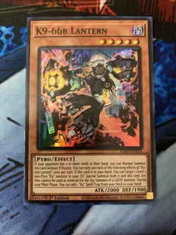 Yugioh! - K9-66b Lantern - Super Rare - JUSH-EN033 - Justice Hunters - 1st Ed - Image 2