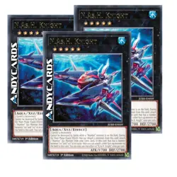 N.AS.H. KNIGHT 3x • (Cavaliere N.As.H.) • Rara • JUSH EN059 • 1Ed • Yugioh! - Image 1