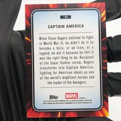 Marvel Card Captain America 185 Yellow Lava Refractor Topps Chrome 2025 [NM] - Image 3