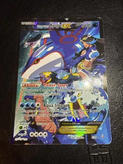 Pokemon TCG 2015 Team Aqua's Kyogre EX Full Art Holo Card 6/34 Double Crisis - Image 1