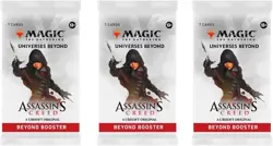 3 Packs MTG Beyond Booster Pack Lot Universes Beyond Assassins Creed - Image 1