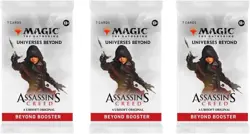 3 Packs MTG Beyond Booster Pack Lot Universes Beyond Assassins Creed - Image 2