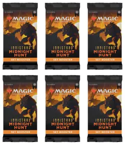 6 Packs MTG Set Booster Pack Lot MTG Innistrad Midnight Hunt - Image 1