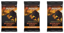 3 Packs MTG Set Booster Pack Lot MTG Innistrad Midnight Hunt - Image 1