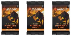 3 Packs MTG Set Booster Pack Lot MTG Innistrad Midnight Hunt - Image 2