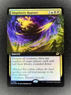 R 0350 Singularity Rupture EXTENDED ART FOIL Rare Edge of Eternities MTG EOE - Image 1