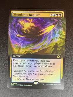 R 0350 Singularity Rupture EXTENDED ART FOIL Rare Edge of Eternities MTG EOE - Image 3