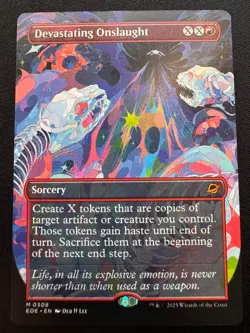Devastating Onslaught - Borderless - MTG #308 Edge of Eternities - NM - Image 1