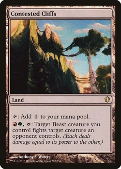 mtg magic Contested Cliffs commander 2013 FRENCH vf fr Falaises contestees - Image 1