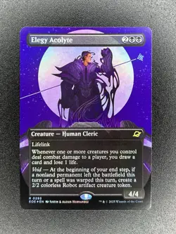 Elegy Acolyte 0293 MTG Edge of Eternities *FOIL* BORDERLESS R NM - Image 1