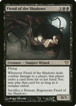 mtg magic fiend of the shadows ENGLISH fielleuse des ombres dark ascension - Image 1