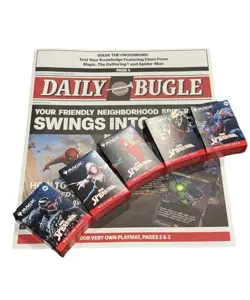 SDCC 2025 MTG x Spider-Man Exclusive 5 Pack Set Newspaper Play Mat Magic Spider - Image 1