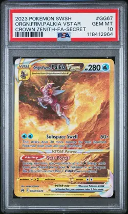 PSA 10 Origin Forme Palkia and Dialga VSTAR Set GG67 GG69 Crown Zenith Pokemon - Image 2
