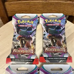 POKEMON SCARLET & VIOLET PALDEA EVOLVED SLEEVED BOOSTER PACK LOT OF 4 Brand New - Image 2