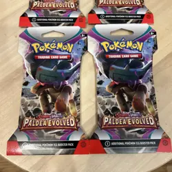 POKEMON SCARLET & VIOLET PALDEA EVOLVED SLEEVED BOOSTER PACK LOT OF 4 Brand New - Image 3