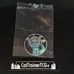 NEW Vaporeon Coin Pokemon Center Japan Gacha Collection Holo Vol 5 Eeveelutions - Image 1