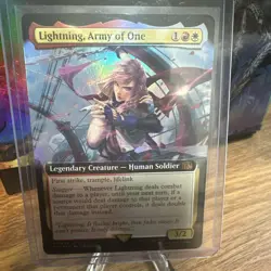 MTG FIN English Lightning, Army of One (Extended Art Foil) - Image 1