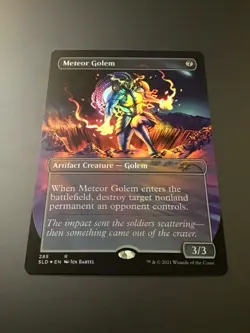 MTG Secret Lair #285 Meteor Golem Borderless Foil NM - Image 1