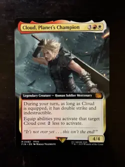 MTG Final Fantasy English Cloud, Planet's Champion Extended Art 0482 Non-Foil - Image 1