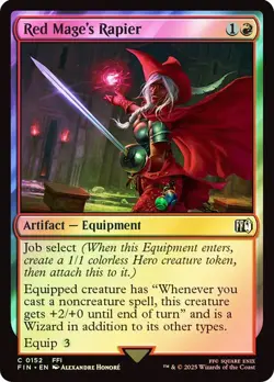 MAGIC THE GATHERING FINAL FANTASY RED MAGE'S RAPIER (FOIL) C 152 FIN MTG FCA TCG - Image 1