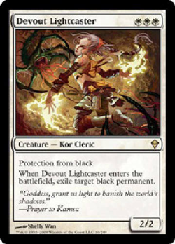 mtg magic Devout Lightcaster ENGLISH Lancelumiere fervente zendikar - Image 1