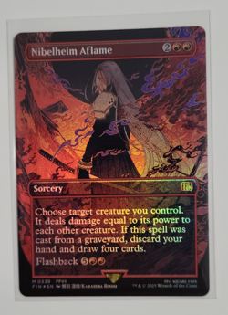 Final Fantasy MTG Magic The Gathering Nibelheim Aflame Borderless Foil Mythic - Image 1