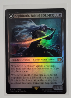 Final Fantasy MTG Magic Sephiroth, Fabled SOLDIER Foil Mythic 0115 Pack Fresh - Image 1
