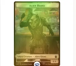 MTG Alien Rhino Foil / Alien Salamander Token Doctor Who T 0003 0016 - Image 1