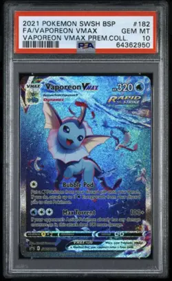 Pokemon Promo Vaporeon VMAX SWSH182 PSA 10 - Image 1