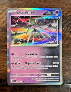 Iron Valiant - 080/162 - Pokemon TCG Temporal Forces (2024) - NM - Holo Rare - Image 1