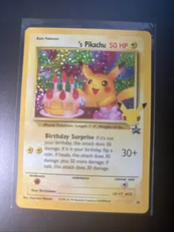 Pokemon ___'s Pikachu Birthday 24/53 Holo Celebrations Classic Collection NM - Image 1