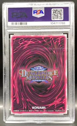 2001 Yugioh Dark Magician Girl Dungeon Dice DDM Promo Blue Ultimate Rare PSA 8 - Image 2