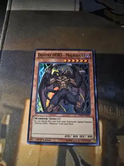 Yugioh! LP Destiny HERO - Malicious - DESO-EN010 - Super Rare - 1st Edition Ligh - Image 1