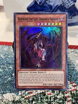 Yugioh Destrudo The Lost Dragon’s Frisson OP07-EN007 Super Rare NM Unlimited - Image 1