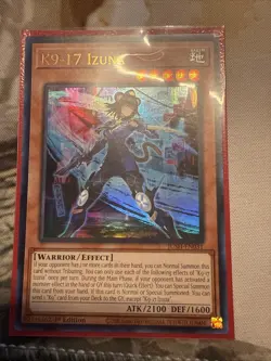 Yugioh! TCG - K9-17 Izuna - Ultra Rare - JUSH-EN031 - Justice Hunters - 1st - Image 1