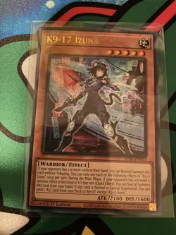 Yugioh! TCG - K9-17 Izuna - Ultra Rare - JUSH-EN031 - Justice Hunters - 1st - Image 1