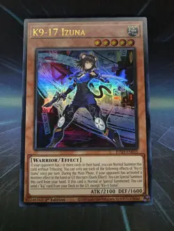 Yugioh! TCG - K9-17 Izuna - Ultra Rare - JUSH-EN031 - Justice Hunters - 1st - Image 1