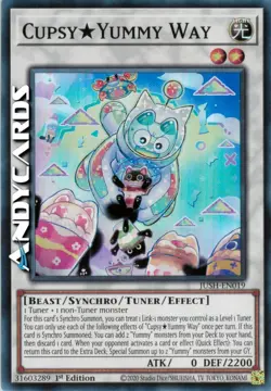 CUPSY★YUMMY WAY • (Cupsy★Yummy Via) • Super R • JUSH EN019 • 1Ed • Yugioh! - Image 1