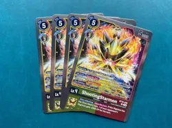 ShootingStarmon BT19-035 Playset Special Booster 2.0 2.5 Digimon Card Game x4 - Image 1